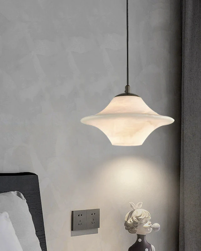 WOMO Flying Saucer Alabaster Pendant Light-WM2878 - Image 8