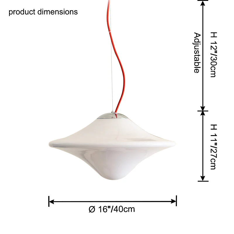 WOMO Flying Saucer Glass Pendant Light-WM2940 - Image 14