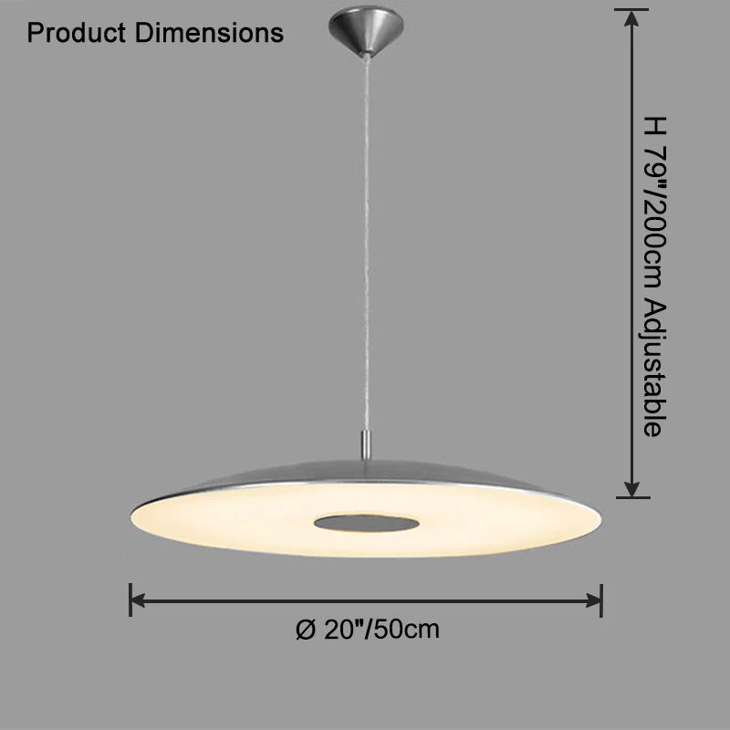 WOMO Chrome Flying Saucer Pendant Light-WM2727 - Image 24