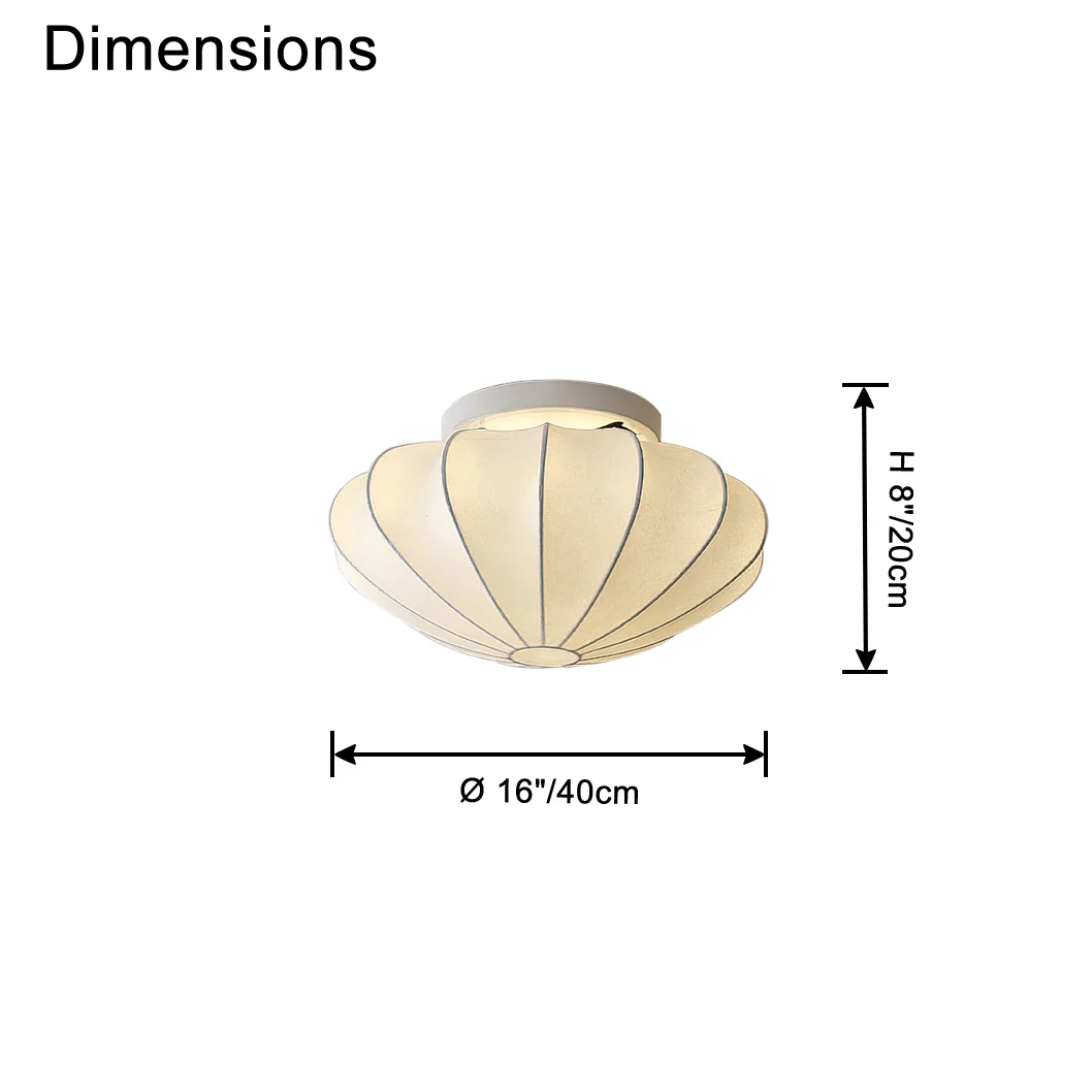 WOMO Flying Saucer Silk Flush Mount Ceiling Light-WM1113 - Image 12