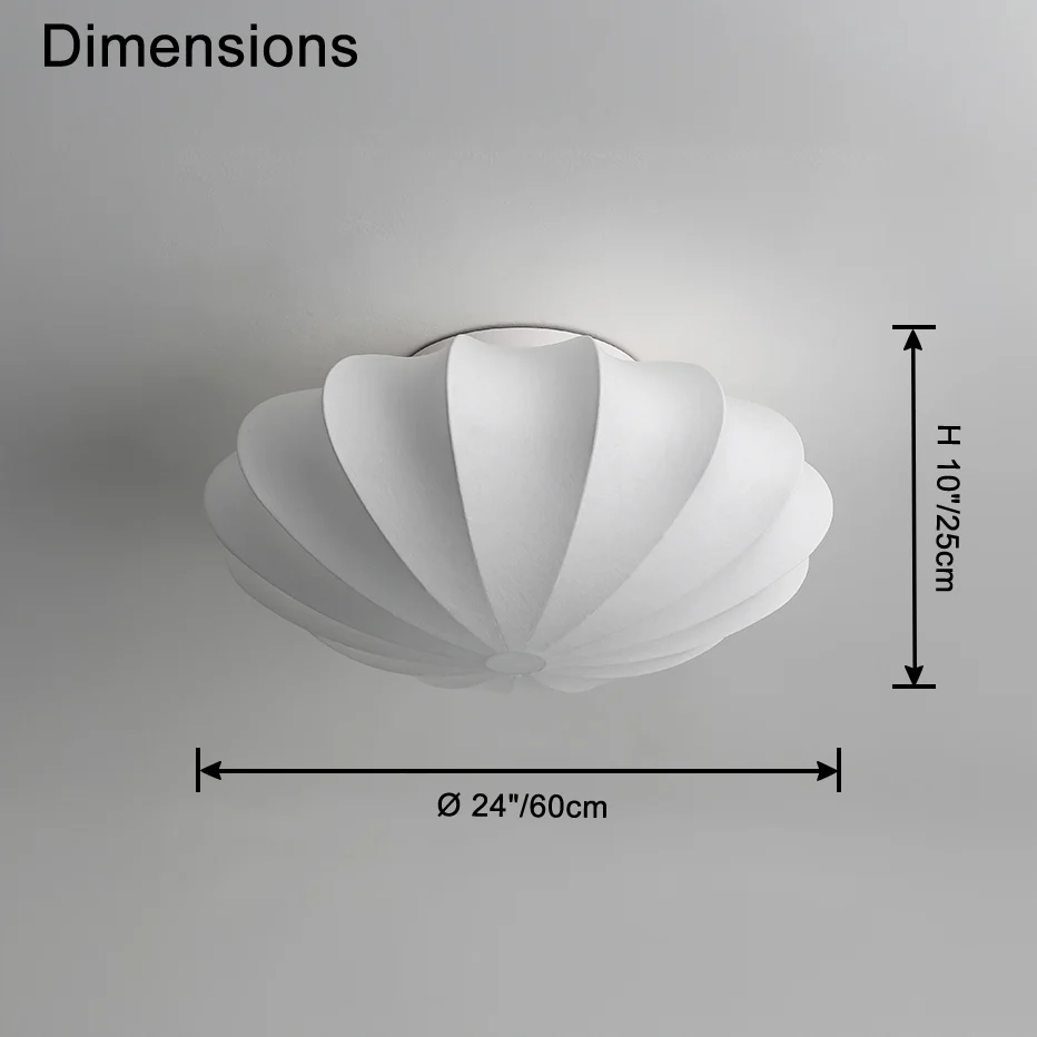 WOMO Flying Saucer Silk Flush Mount Ceiling Light-WM1113 - Image 16
