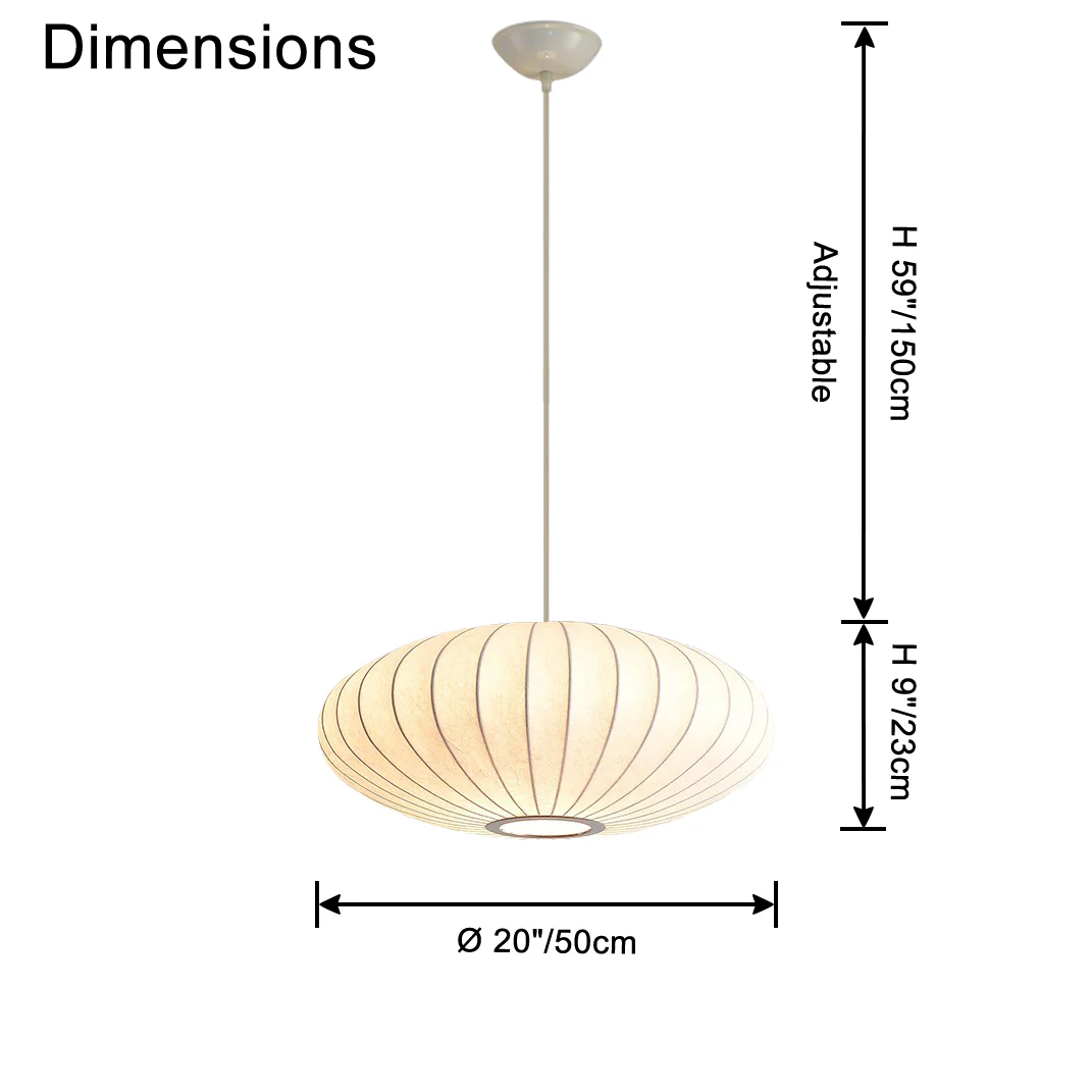 WOMO Flying Saucer Silk Pendant Light-WM2534 - Image 25