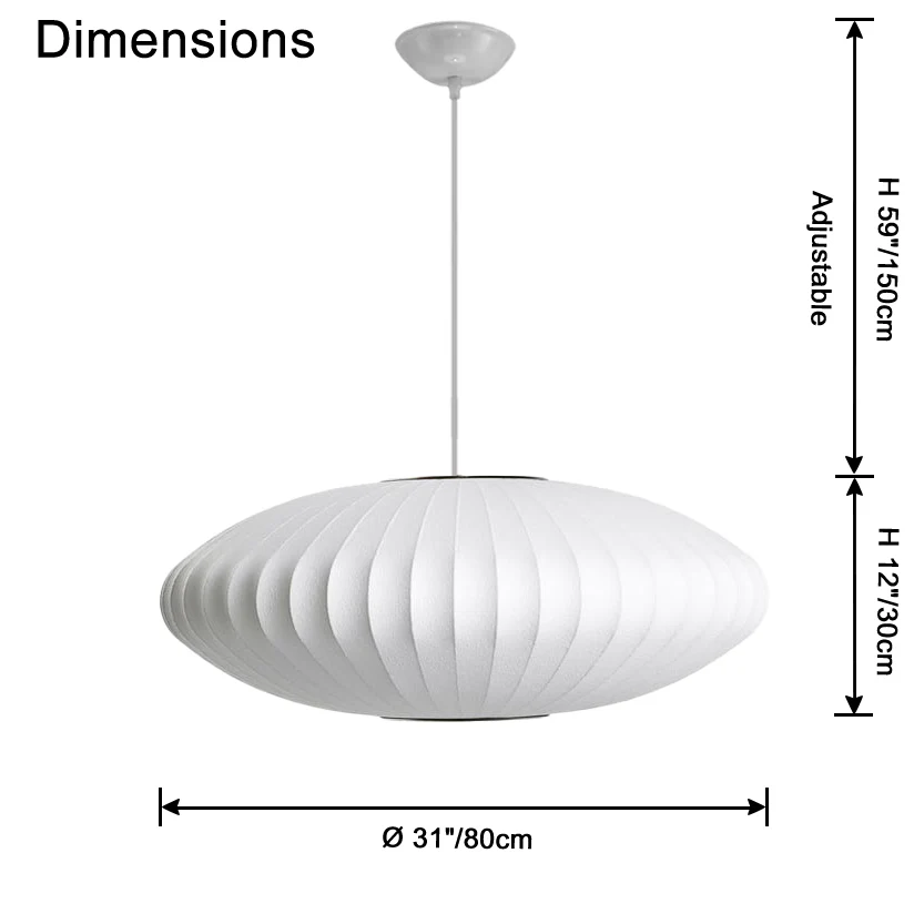 WOMO Flying Saucer Silk Pendant Light-WM2534 - Image 29