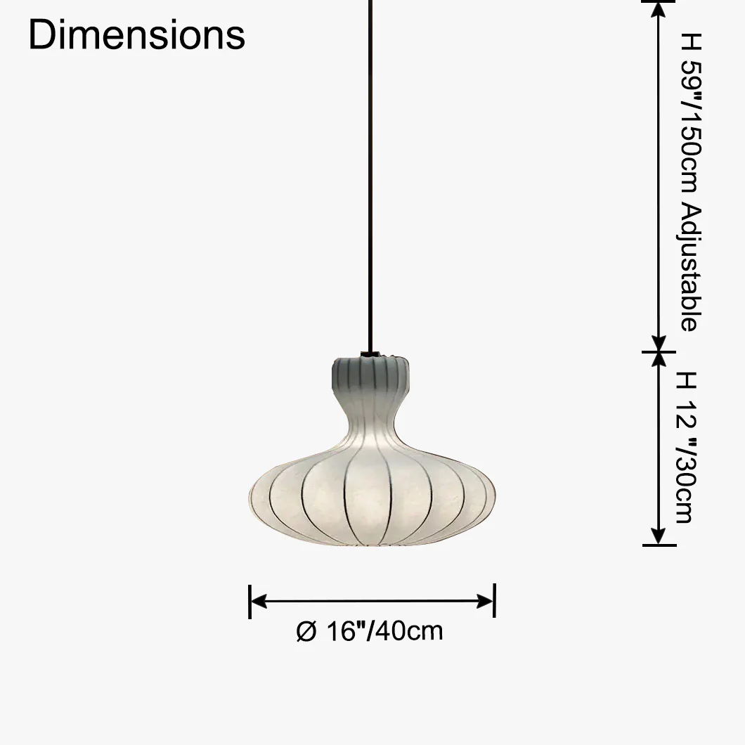 WOMO Flying Saucer Silk Pendant Light-WM2977 - Image 20