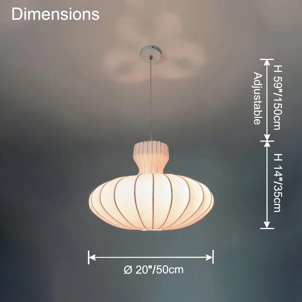 WOMO Flying Saucer Silk Pendant Light-WM2977 - Image 22