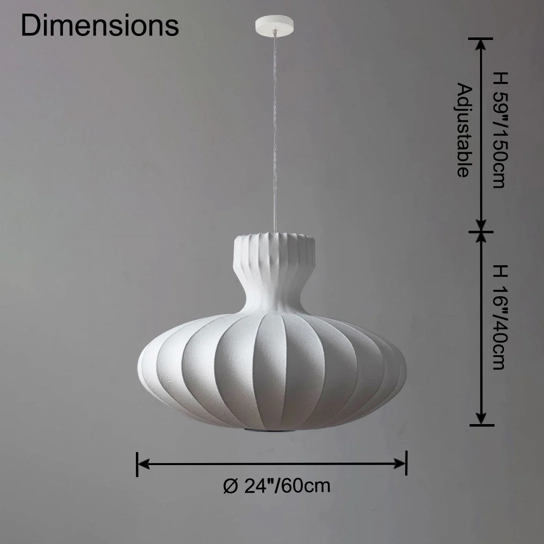 WOMO Flying Saucer Silk Pendant Light-WM2977 - Image 24