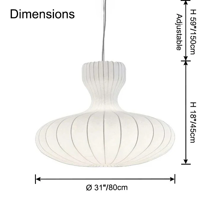 WOMO Flying Saucer Silk Pendant Light-WM2977 - Image 26