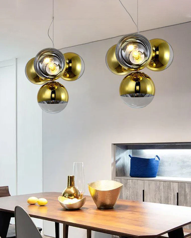 WOMO 4 Light Colorful Globe Chandelier-WM2687 - Image 3