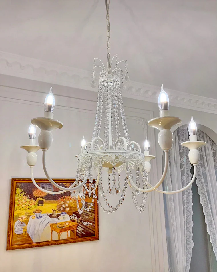WOMO French Candelabra Crystal Chandelier-WM2398 - Image 8