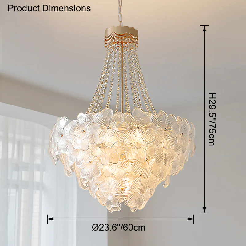 WOMO French Flower Glass Chandelier-WM2377 - Image 16