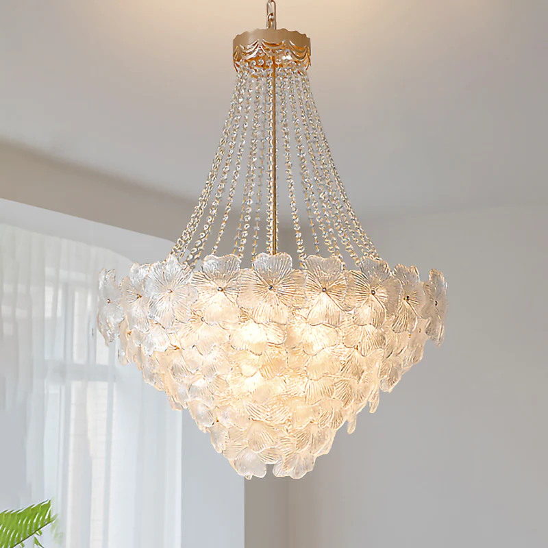 WOMO French Flower Glass Chandelier-WM2377 - Image 17