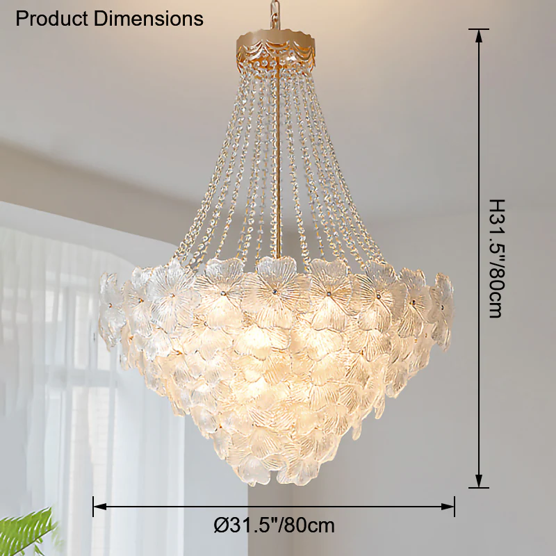WOMO French Flower Glass Chandelier-WM2377 - Image 18