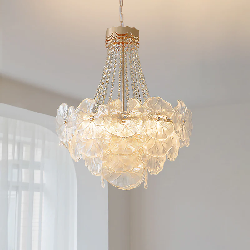 WOMO French Flower Glass Chandelier-WM2377 - Image 19