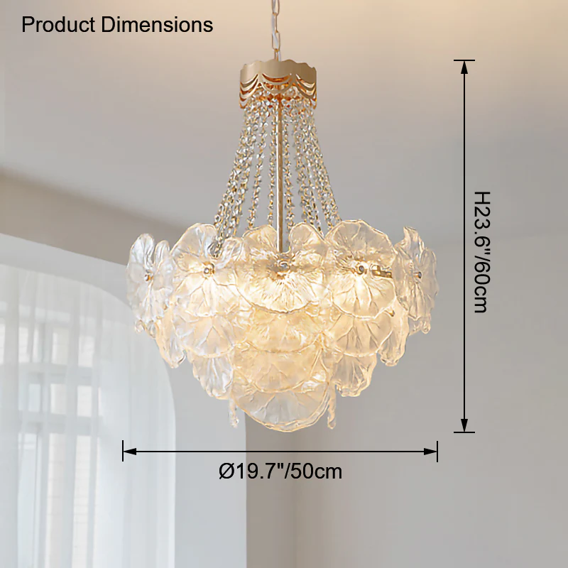 WOMO French Flower Glass Chandelier-WM2377 - Image 20
