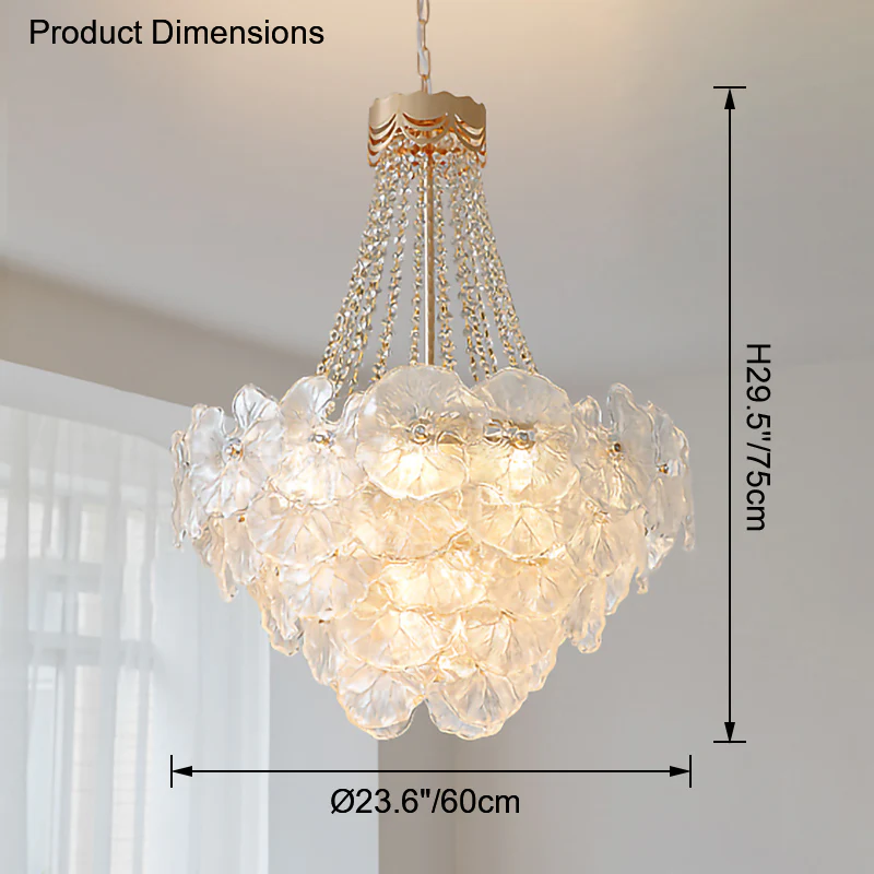 WOMO French Flower Glass Chandelier-WM2377 - Image 22