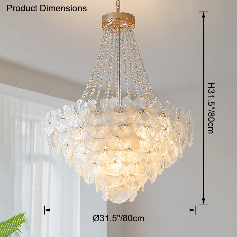 WOMO French Flower Glass Chandelier-WM2377 - Image 24