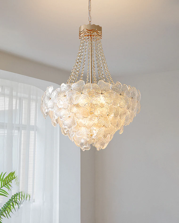 WOMO French Flower Glass Chandelier-WM2377 - Image 4