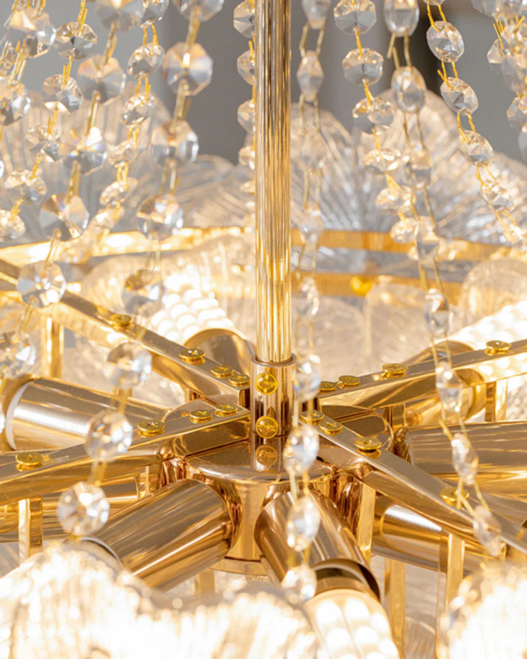 WOMO French Flower Glass Chandelier-WM2377 - Image 8