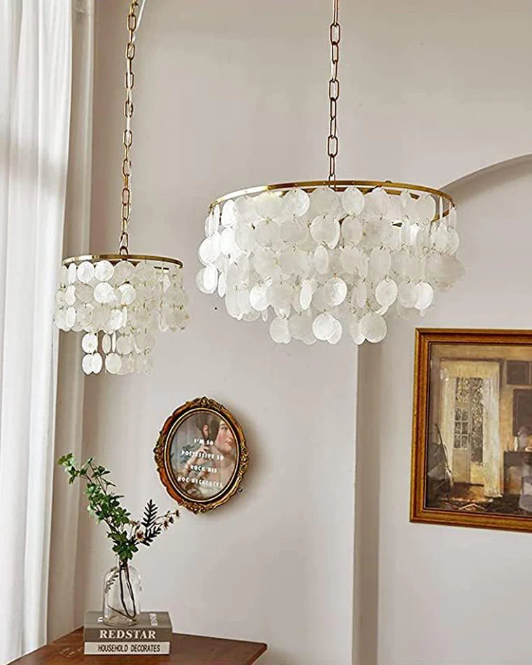 WOMO Capiz Round Chandelier-WM2474 - Image 2