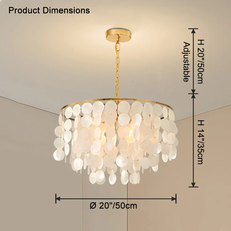WOMO Capiz Round Chandelier-WM2474 - Image 20