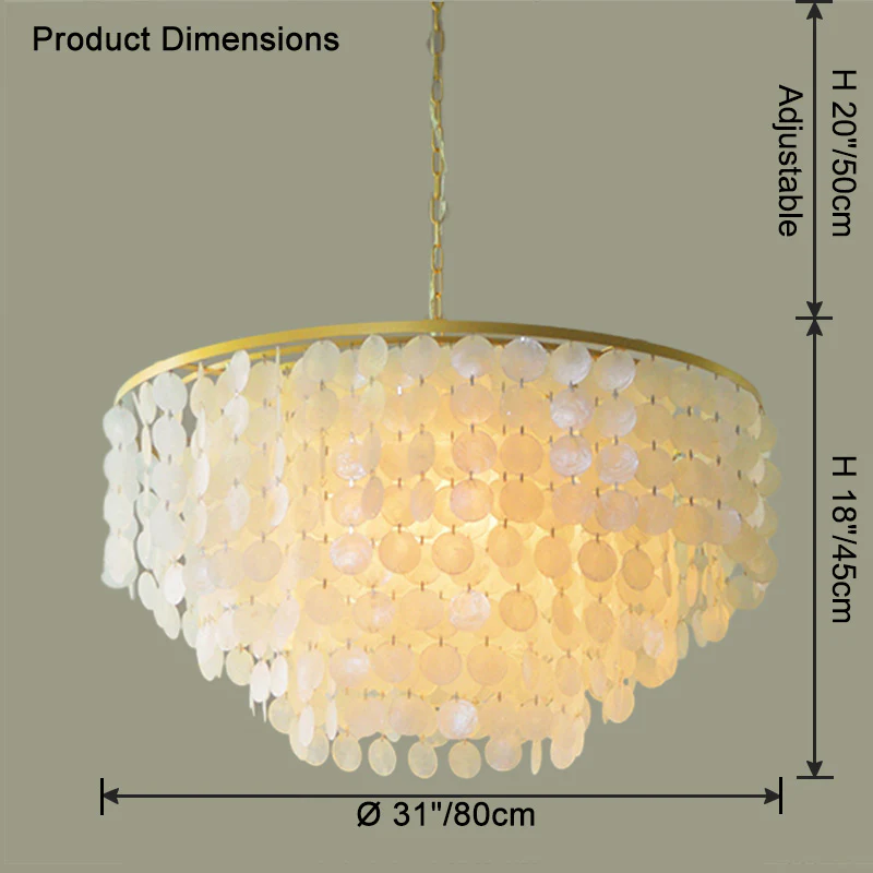 WOMO Capiz Round Chandelier-WM2474 - Image 24