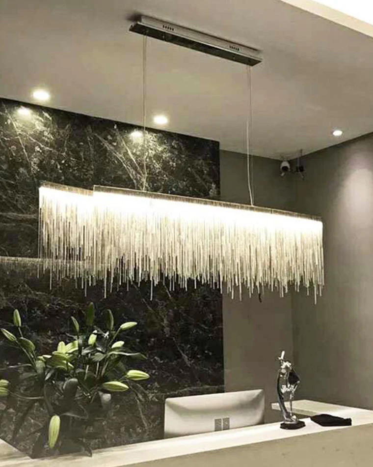 WOMO Fringe Linear Chandelier-WM2062b - Image 10