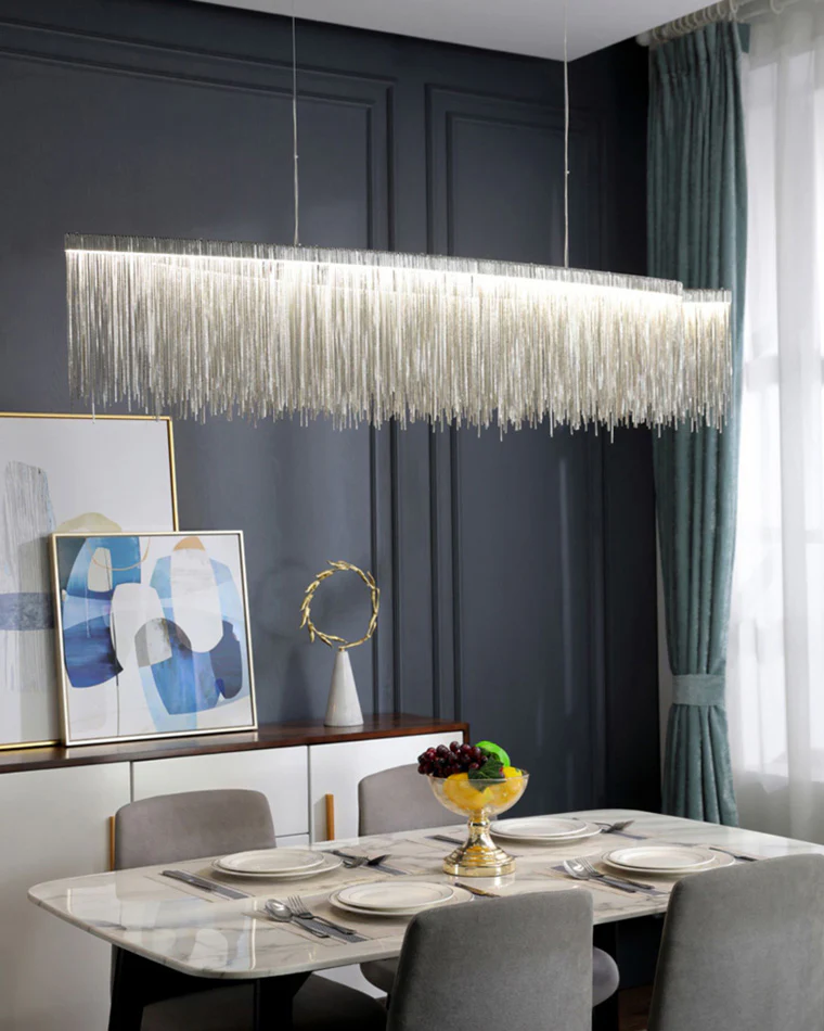 WOMO Fringe Linear Chandelier-WM2062b - Image 13