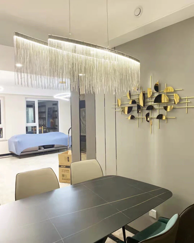 WOMO Fringe Linear Chandelier-WM2062b - Image 17