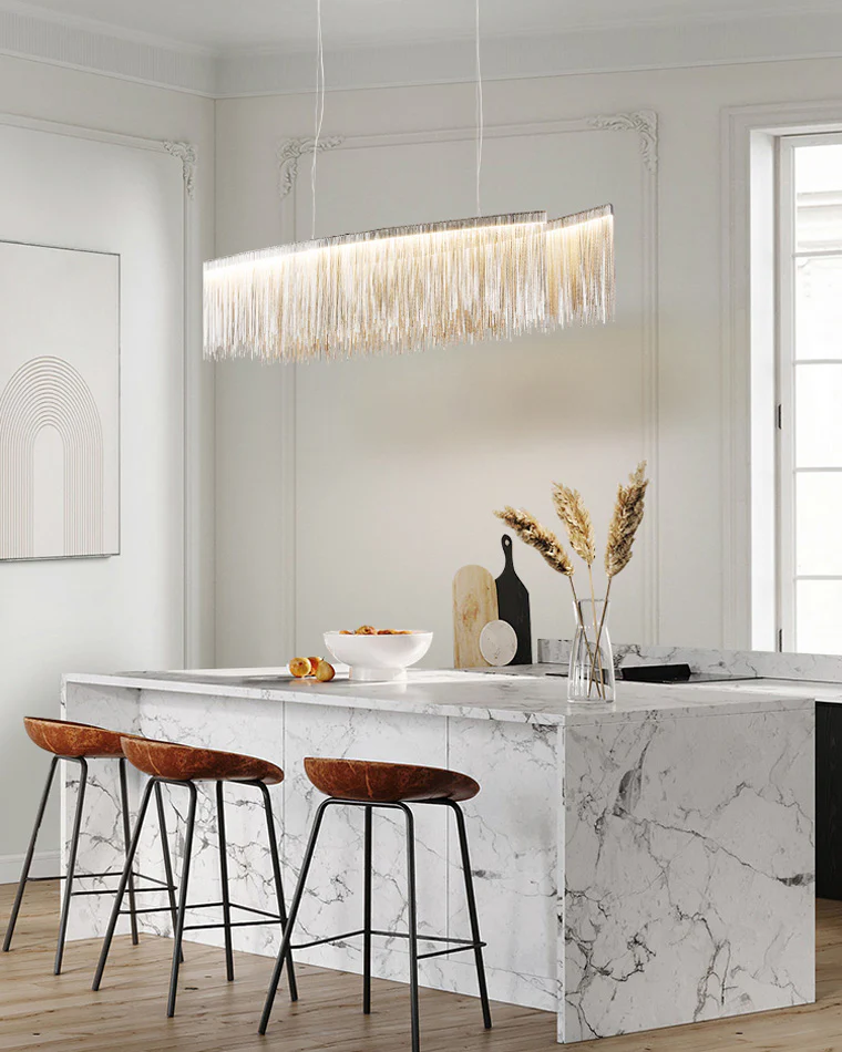 WOMO Fringe Linear Chandelier-WM2062b - Image 19