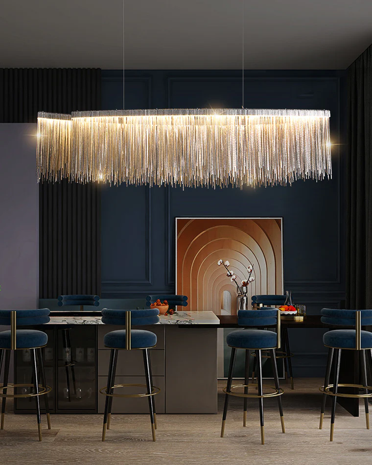 WOMO Fringe Linear Chandelier-WM2062b - Image 21