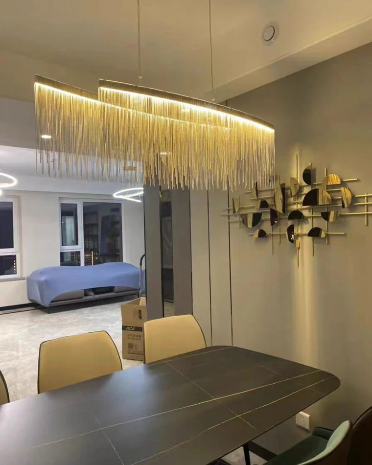 WOMO Fringe Linear Chandelier-WM2062b - Image 24