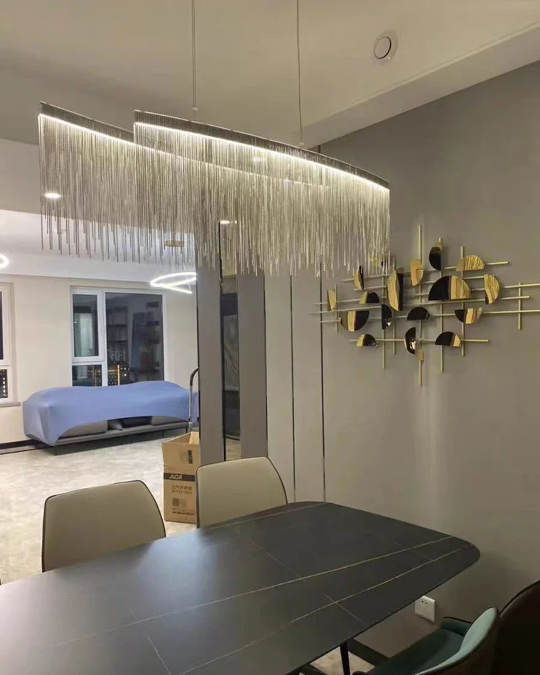 WOMO Fringe Linear Chandelier-WM2062b - Image 25