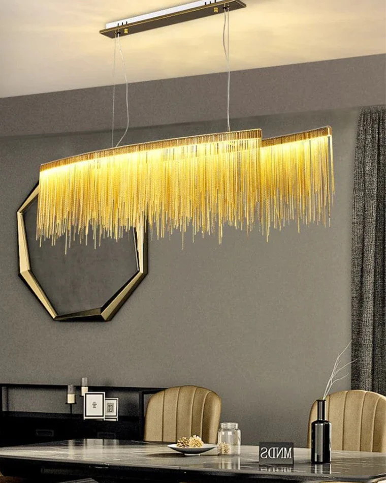 WOMO Fringe Linear Chandelier-WM2062b - Image 3