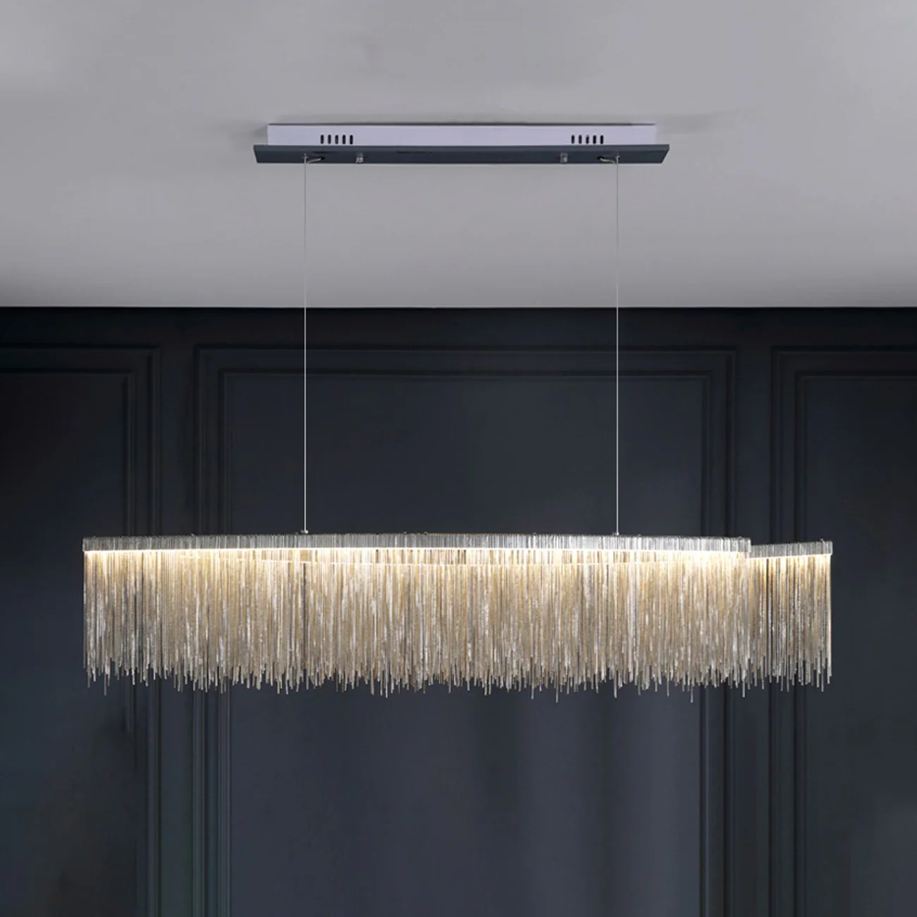WOMO Fringe Linear Chandelier-WM2062b - Image 38
