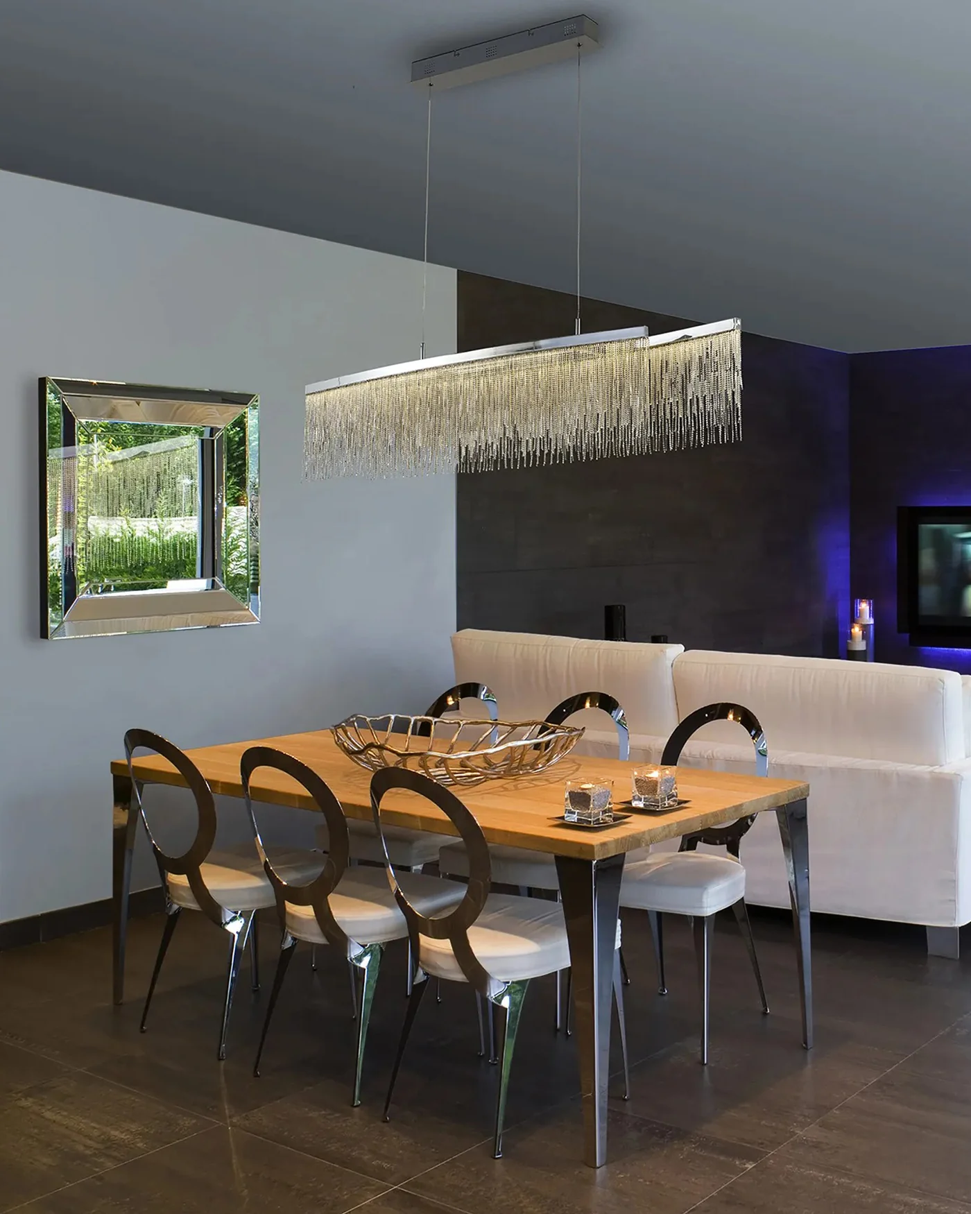 WOMO Fringe Linear Chandelier-WM2062b - Image 7