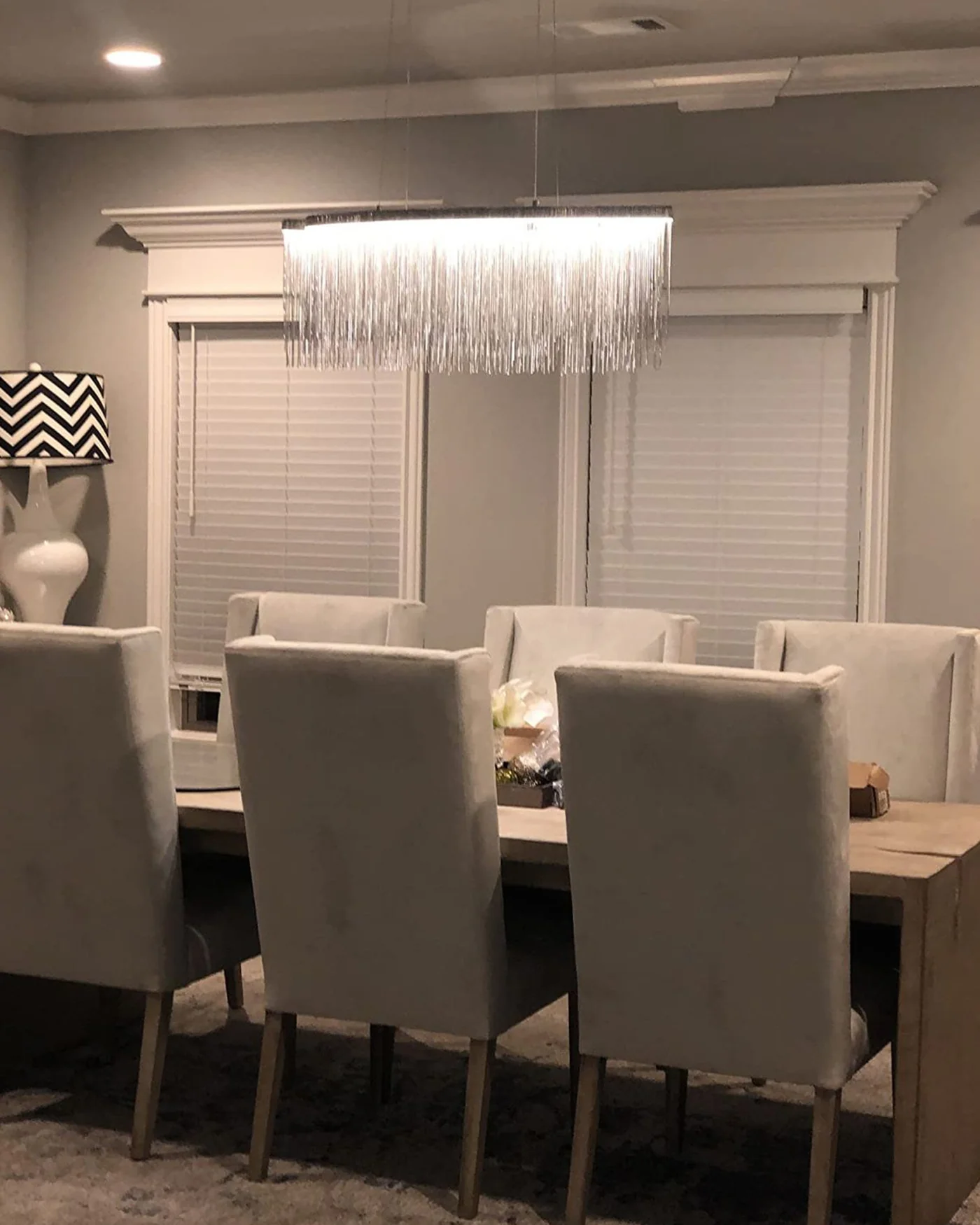 WOMO Fringe Linear Chandelier-WM2062b - Image 8