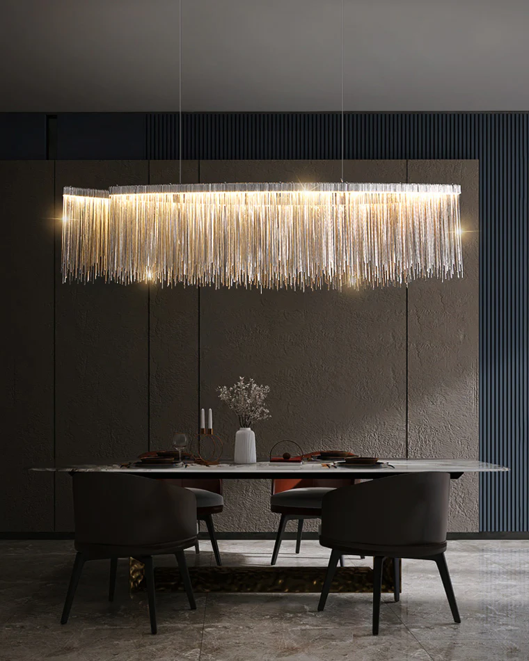WOMO Fringe Linear Chandelier-WM2062b - Image 9