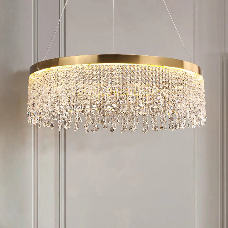 WOMO Fringe Round Crystal Chandelier-WM2362 - Image 10