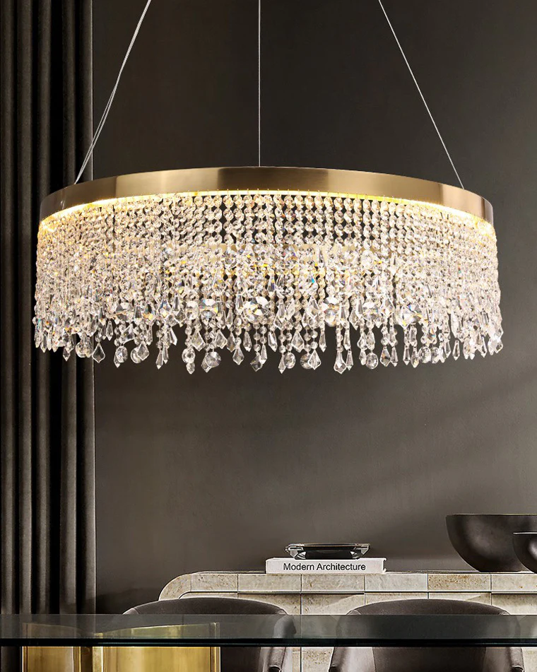 WOMO Fringe Round Crystal Chandelier-WM2362 - Image 2