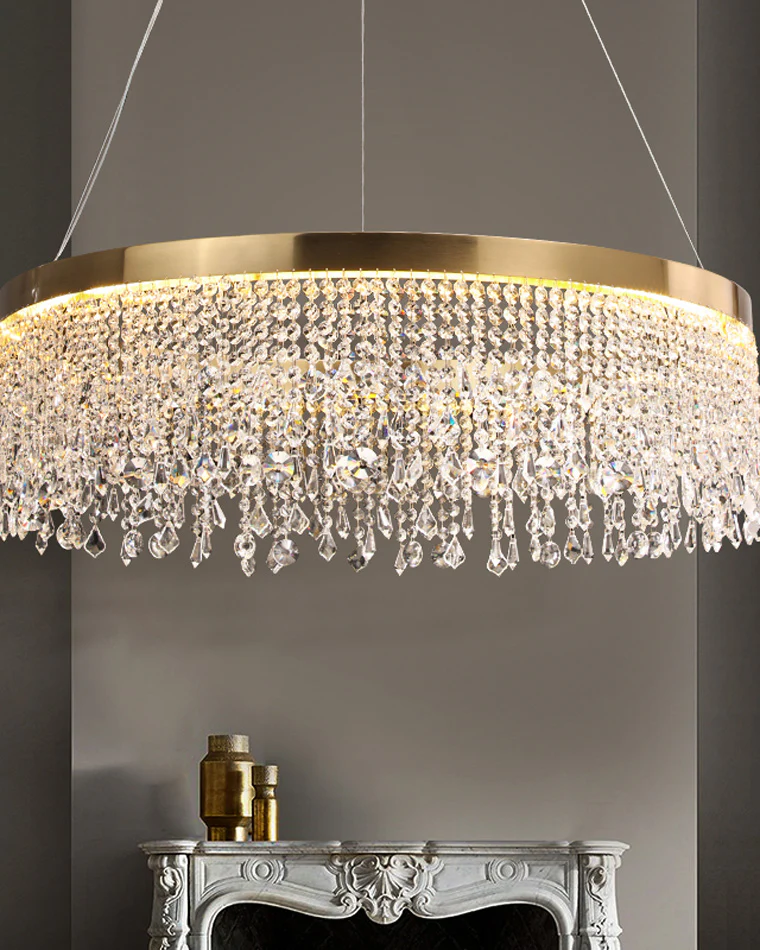 WOMO Fringe Round Crystal Chandelier-WM2362 - Image 3