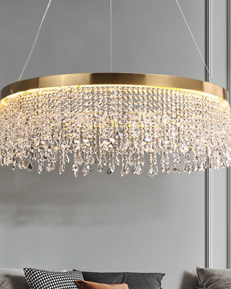 WOMO Fringe Round Crystal Chandelier-WM2362 - Image 5