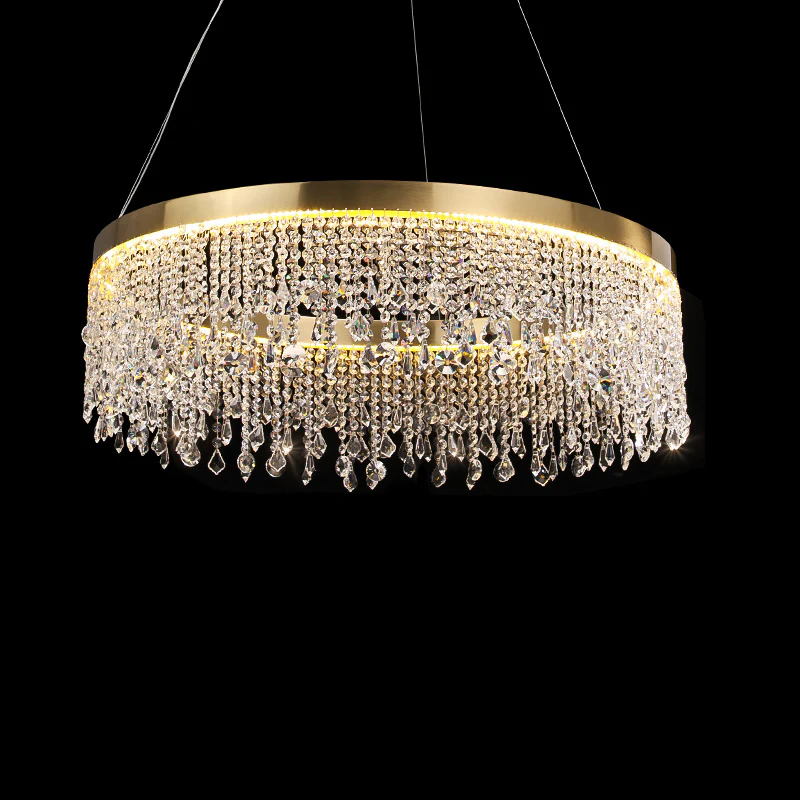WOMO Fringe Round Crystal Chandelier-WM2362 - Image 8