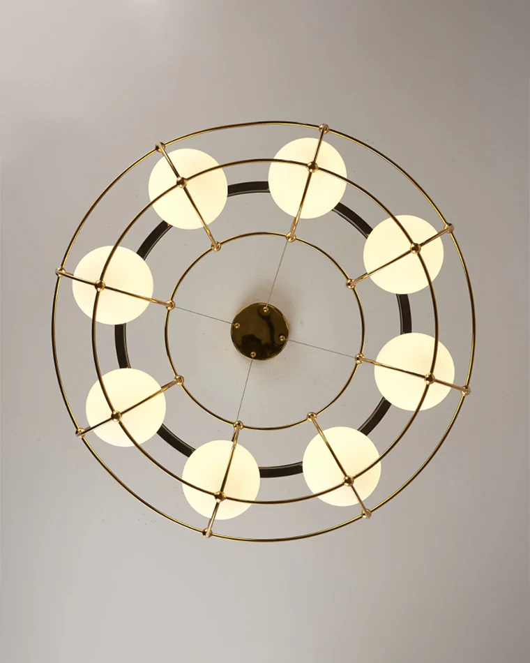 WOMO Frosted Glass Ball Round Chandelier-WM2791 - Image 12
