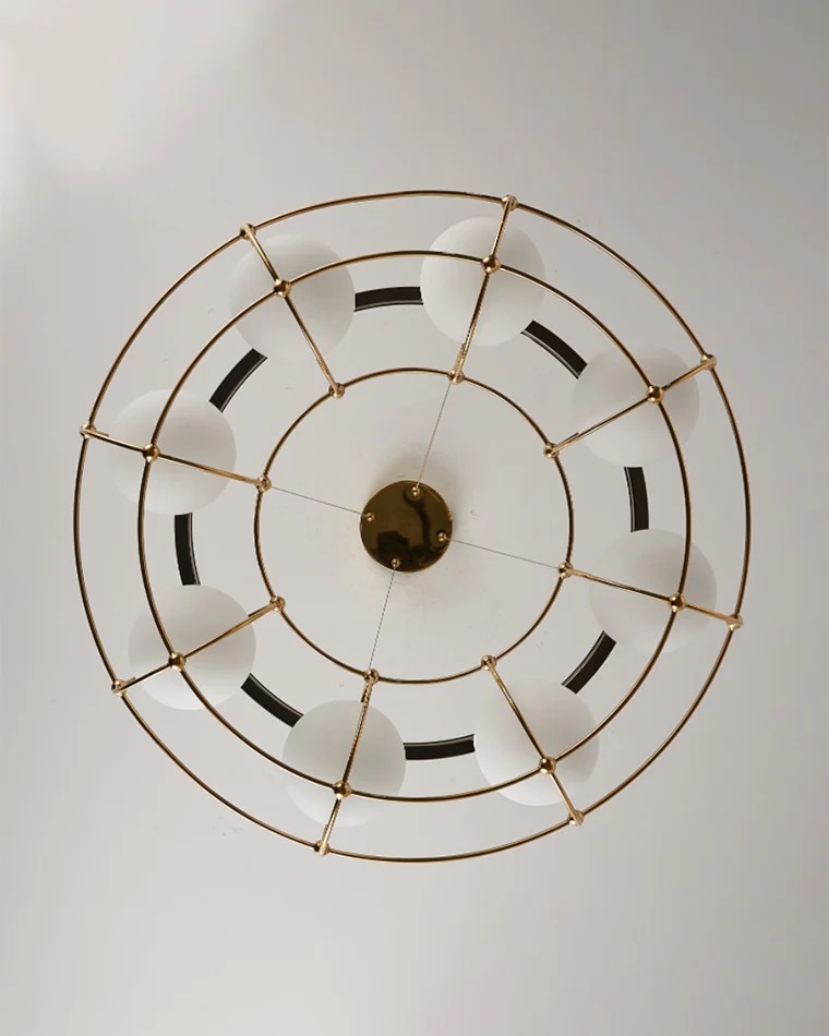 WOMO Frosted Glass Ball Round Chandelier-WM2791 - Image 13