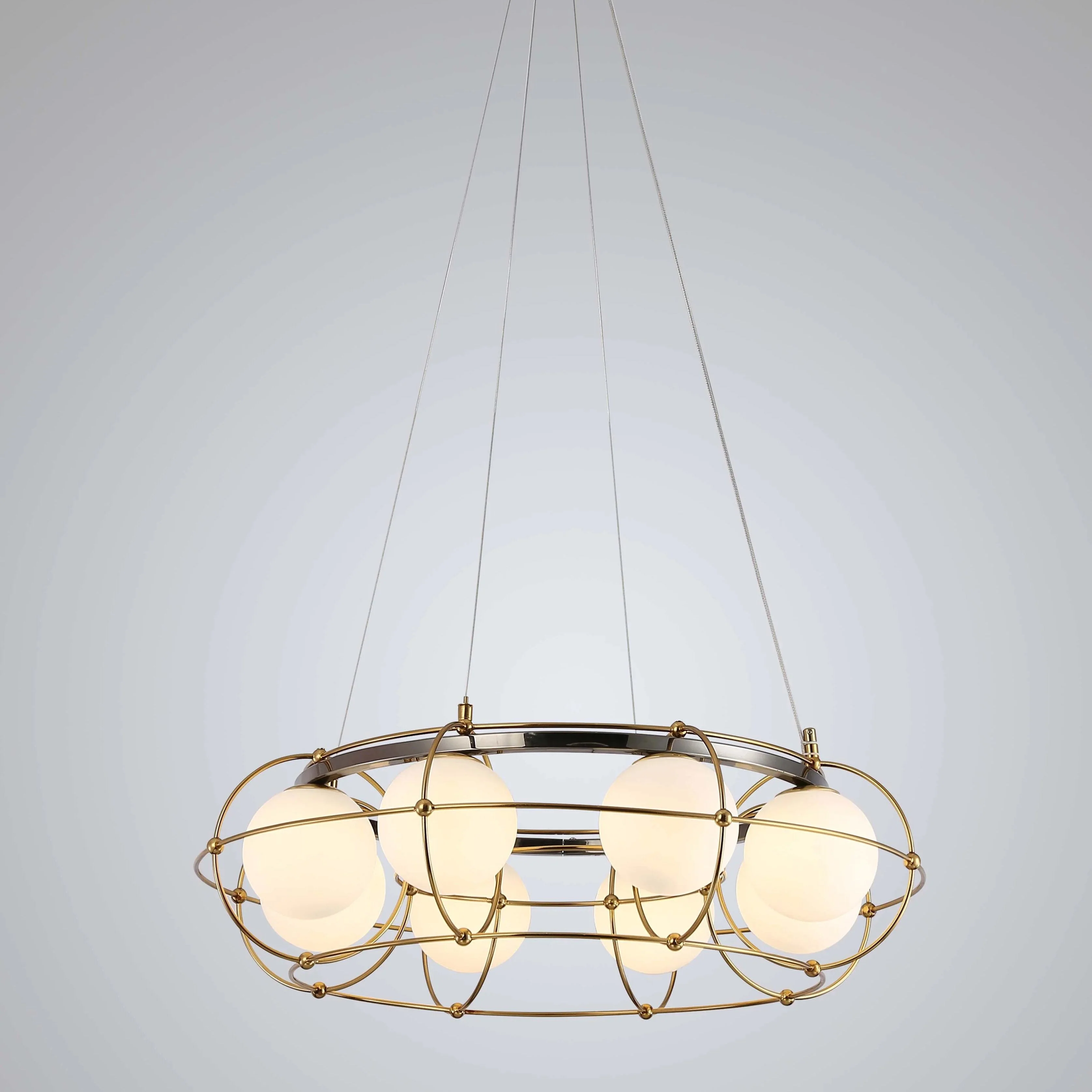 WOMO Frosted Glass Ball Round Chandelier-WM2791 - Image 14