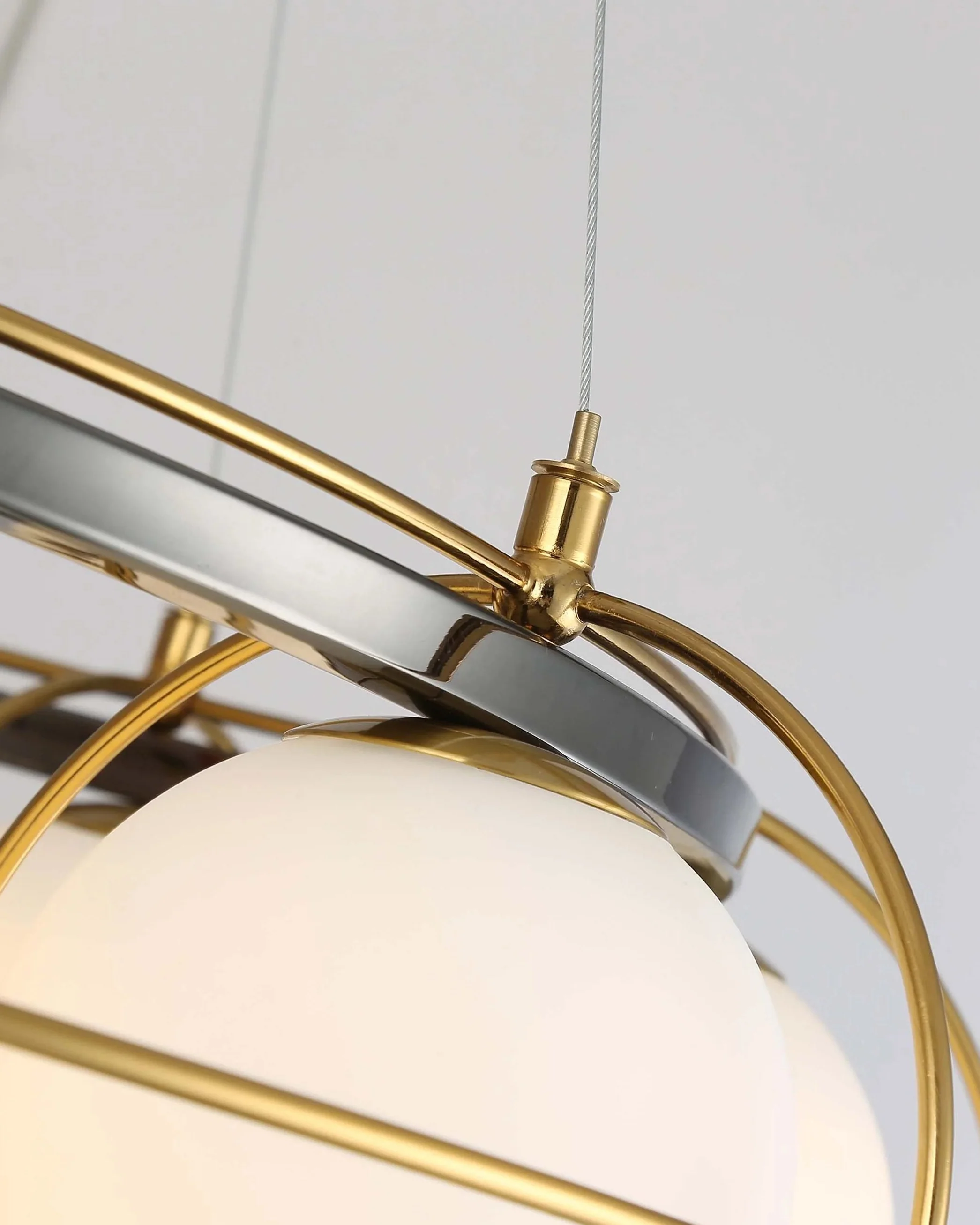 WOMO Frosted Glass Ball Round Chandelier-WM2791 - Image 9