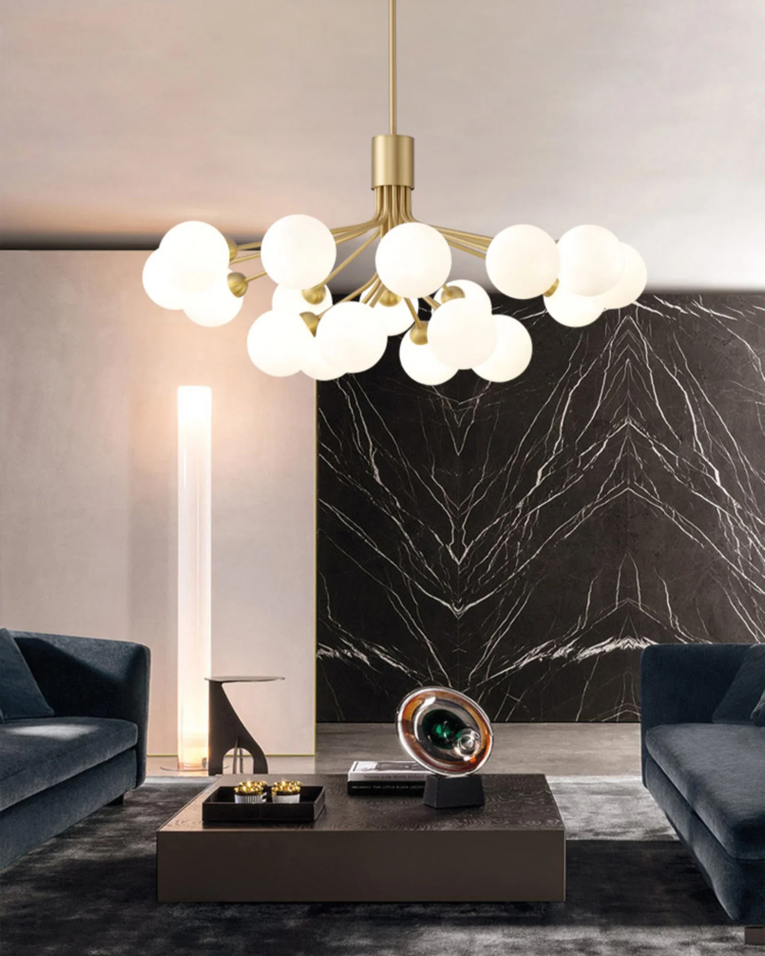 WOMO Frosted Glass Globe Chandelier-WM2915 - Image 4