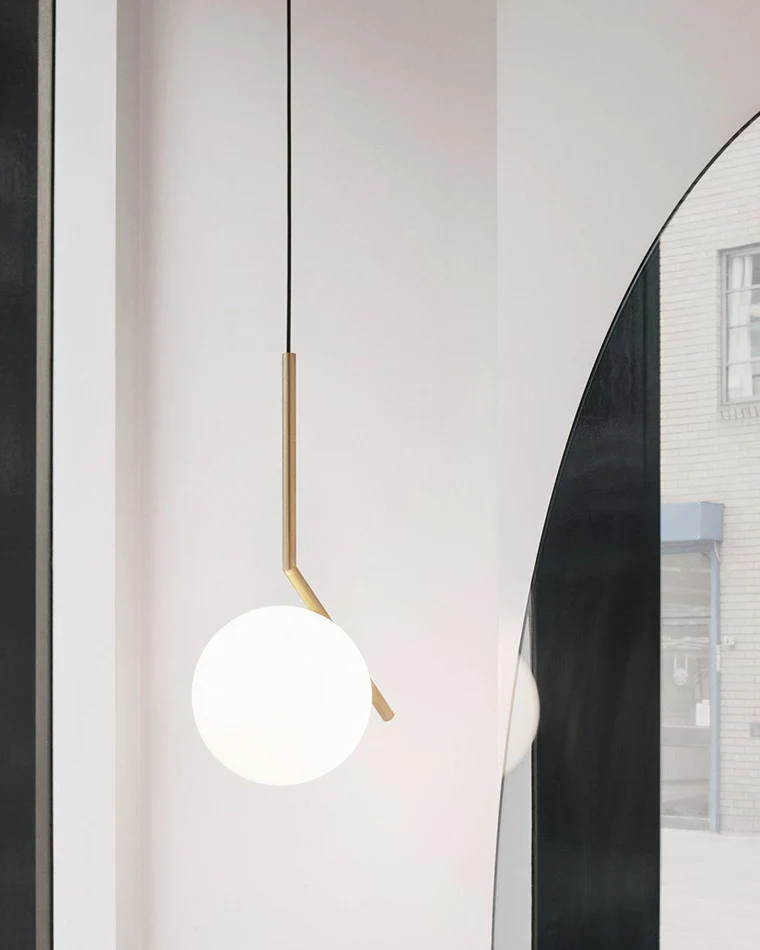 WOMO Frosted Glass Globe Pendant Light-WM2507 - Image 3