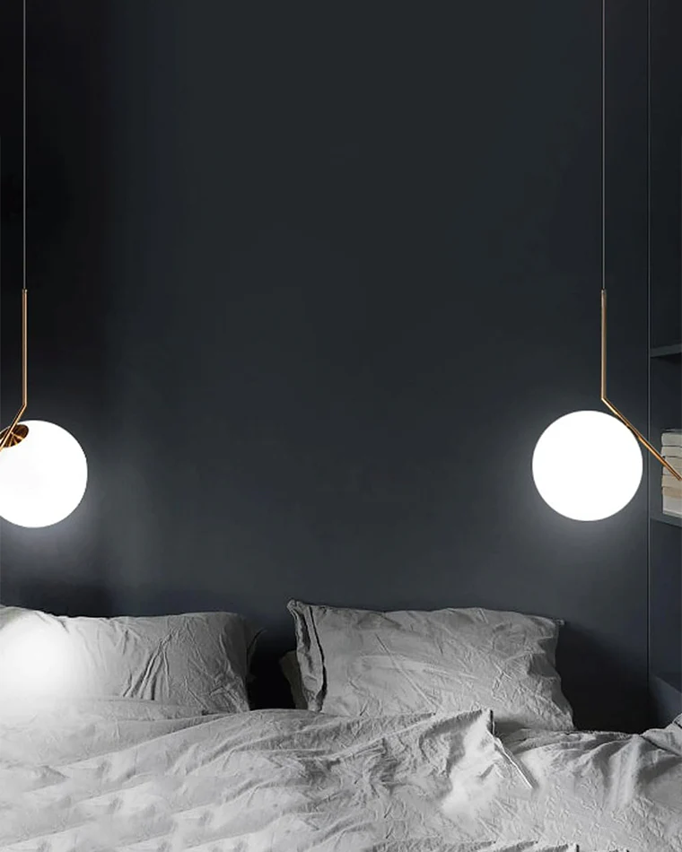 WOMO Frosted Glass Globe Pendant Light-WM2507 - Image 8