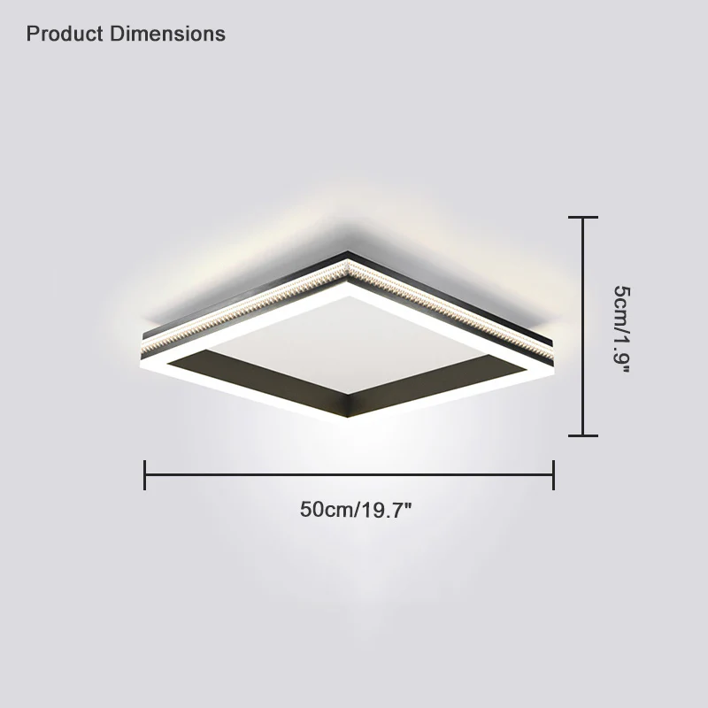 WOMO Square/Circular Ceiling Light-WM1058 - Image 15